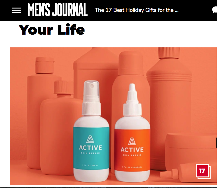 Men’s Journal Features ACTIVE Skin Repair